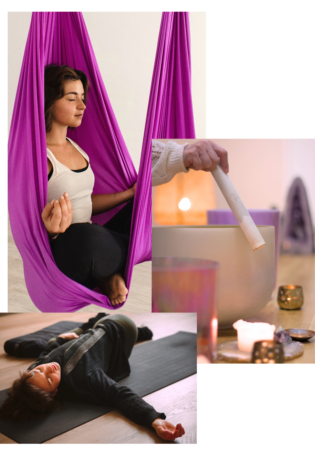 Erilaisia rauhallisia joogamuotoja. Äänikylpy ja meditaatioharjoitus
